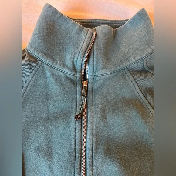 Lululemon Green Scuba funnel neck oversized zip up size 12 - Picture 10 of 11
